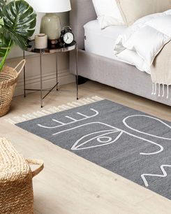 Matto kangas harmaa 80 x 150 cm YAVU