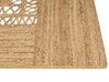Teppich Jute beige 300 x 400 cm geometrisches Muster Kurzflor YENIKOY_885158
