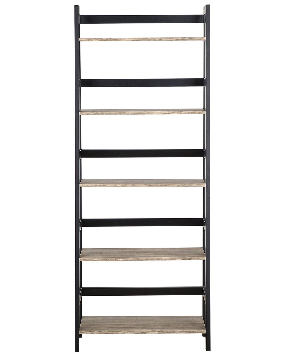 Estante madera clara/negro con 5 baldas CROYDON | Beliani.es