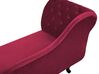 Left Hand Chaise Lounge Velvet Burgundy NIMES_805986