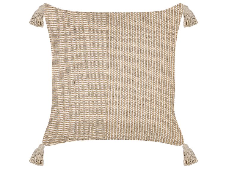 Cotton Cushion 45 x 45 cm Beige ARALIA_843163