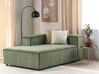 Right Hand Jumbo Cord Chaise Lounge Green APRICA_904138