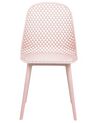 Zestaw 4 krzeseł do jadalni różowy EMORY_876529