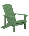 Krzesło ogrodowe z podnóżkiem zielone ADIRONDACK_809551