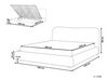Polsterbett Bouclé cremweiß mit Bettkasten hochklappbar 180 x 200 cm BLAGNAC_902715