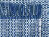 Tappeto blu marino rettangolare in cotone fatto a mano - 80x150cm - BESNI_483895