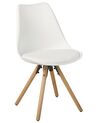 Conjunto de 2 sillas de comedor blanco/madera clara DAKOTA_712698