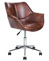 Faux Leather Desk Chair Brown NEWDALE_854758