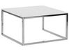 Nest of 2 Tables White with Silver BREA _757547
