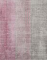 Vloerkleed viscose grijs/roze 140 x 200 cm ERCIS_710154