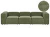 Sofa modułowa 3-osobowa sztruksowa zielona FALSTERBO_916311