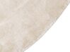 Kulatý viskózový koberec ⌀ 140 cm světle béžový GESI II_837709