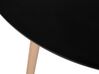 Mesa de jantar preta com pernas de madeira ⌀ 90 cm BOVIO_713250