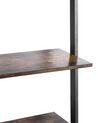 Rebríkový regál so 4 policami tmavé drevo/čierna VILSECK_800724
