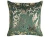 Set of 2 Velvet Cushions Floral Print 45 x 45 cm Green DAFFODIL_829986