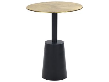 Metal Side Table Gold and Black TANAMI