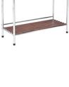 Towel Stand with Shelf 72 x 85 cm Silver and Dark Wood MURIVA_821877