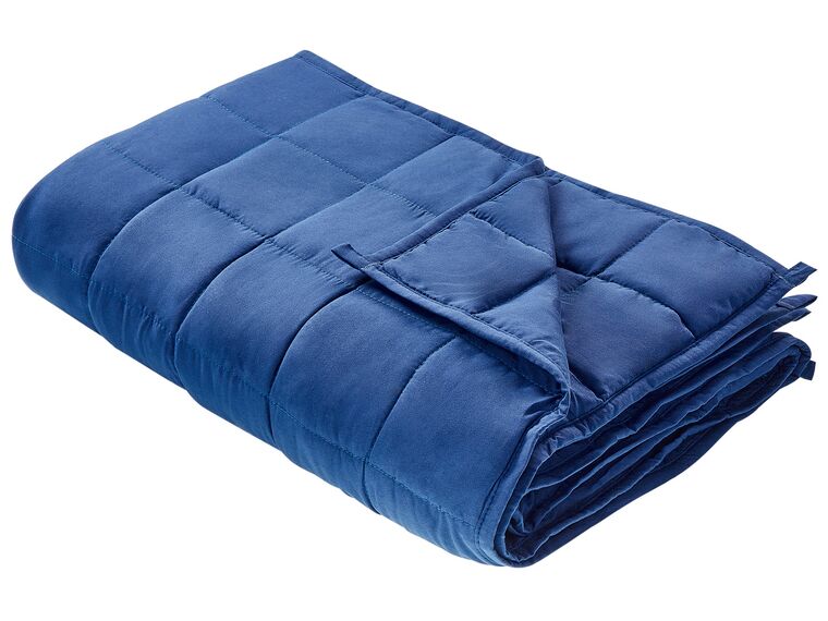 9kg Weighted Blanket 150 x 200 cm Navy Blue NEREID_891421