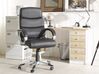 Cadeira de escritório em pele sintética preta KING_343371