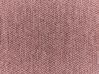 Right Hand 2 Seater Fabric Corner Sofa Pink Brown BREDA_876082