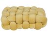 Velvet Knot Cushion 30 x 30 cm Yellow SIRALI_790243