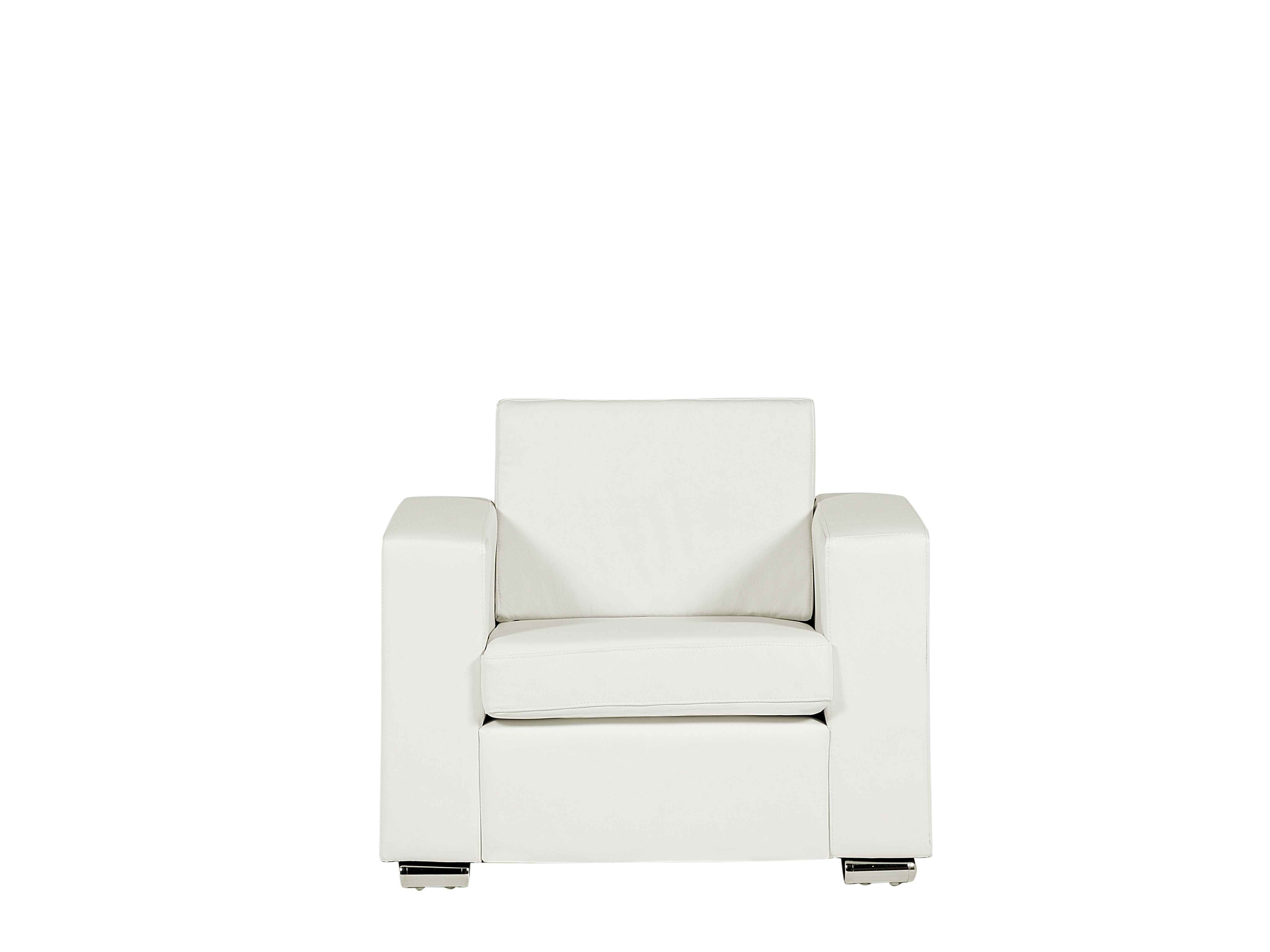 Fotel skórzany biały HELSINKI