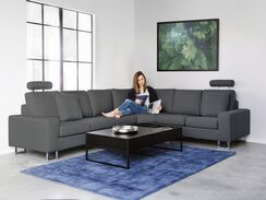 6-istuttava kulmasohva kangas vasenk. tummanharmaa STOCKHOLM 6-istuttava kulmasohva kangas vasenk. tummanharmaa STOCKHOLM