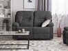 2-istuttava sohva manuaalisesti säädettävä kangas tummanharmaa BERGEN_710737
