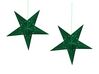 Lot de 2 étoiles décoratives LED 45 cm en papier velours vert MOTTI_835540