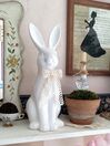 Figurine décorative lapin en céramique blanc 39 cm PAIMPOL_820536