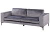 3 Seater Velvet Sofa Dark Grey VADSTENA _771387