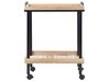 Metal Kitchen Trolley Light Wood with Black TAGGIO_845456