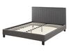  Faux Leather EU Double Size Bed Grey POITIERS_793384