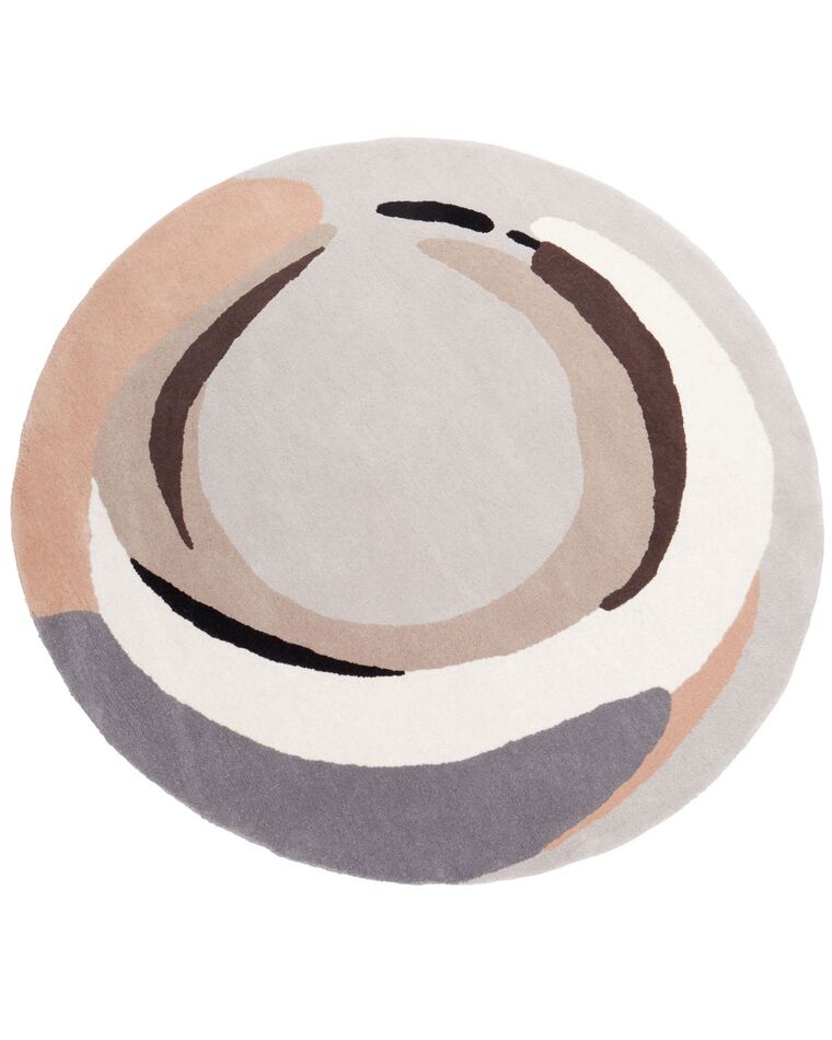 Okrúhly vlnený koberec ⌀ 140 cm viacfarebný SARGODHA_909544