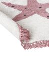 Kinderteppich aus Baumwolle mit Sternenmotiv ⌀ 120 cm cremeweiß STARS_910770