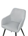 Conjunto de 2 sillas de terciopelo gris CASMALIA_898900