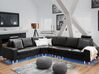 Right Hand Corner Leather Sofa LED Black STOCKHOLM _756051