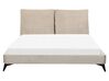 Bed corduroy taupe 160 x 200 cm MELLE_882230