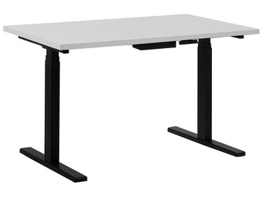 Skrivbord elektriskt justerbart 130 x 72 cm vit/svart DESTIN II