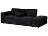 Canapé-lit modulable avec pouf noir FALSTER_878869