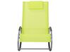 Chaise longue à bascule vert citron CAMPO_751513