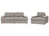 4 Seater Fabric Living Room Set Taupe ALLA_893736