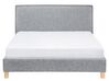 Fabric EU King Size Bed Grey SENNEZ_684291