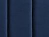 Cama de casal em veludo azul marinho 160 x 200 cm VILLETTE_832623