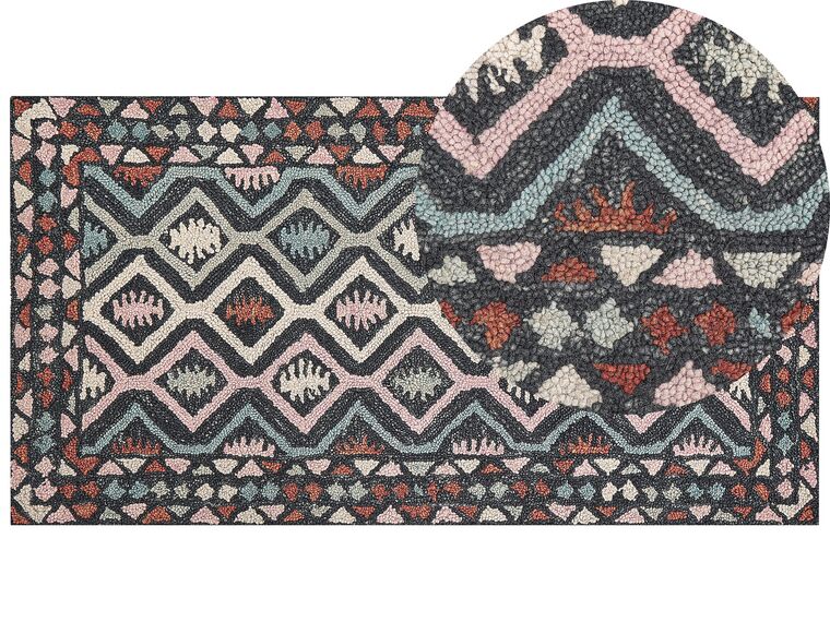 Teppich Wolle mehrfarbig 80 x 150 cm HAYMANA_836642