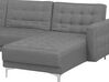 Left Hand Modular Fabric Sofa with Ottoman Grey ABERDEEN_715918