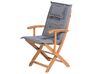 Conjunto de jardín en madera de acacia Mesa + 8 sillas cojines color grafito MAUI_697450