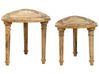 Conjunto de 2 mesas de apoio em madeira clara de mango SAORA_851854