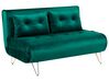 2 Seater Velvet Sofa Bed Dark Green VESTFOLD_808758