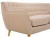 3 Seater Fabric Sofa Beige MOTALA_507528